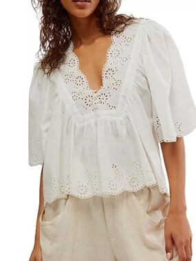 Free People Eyelet Blouse